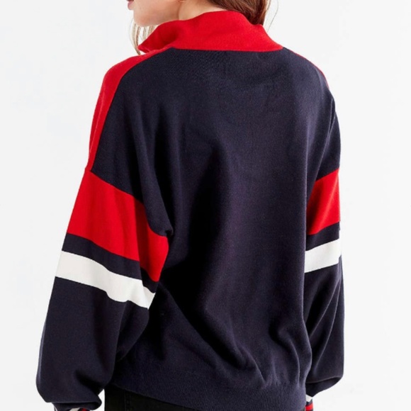 Oversized half zip striped sweater - Picture 2 of 7